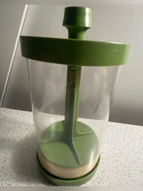Vintage burger patty press tool stacker 1970’s avocado green Mark Industries